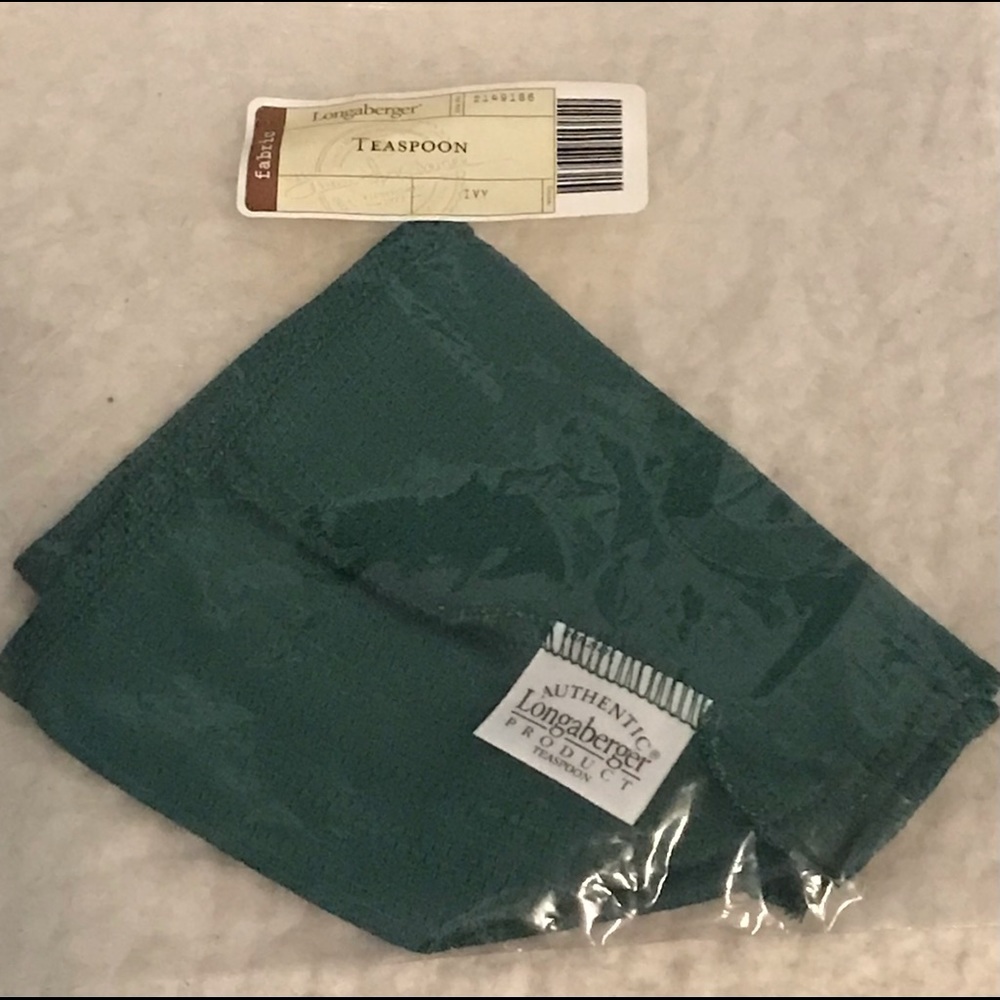 Longaberger “Teaspoon” Liner in “Ivy” - New in Package